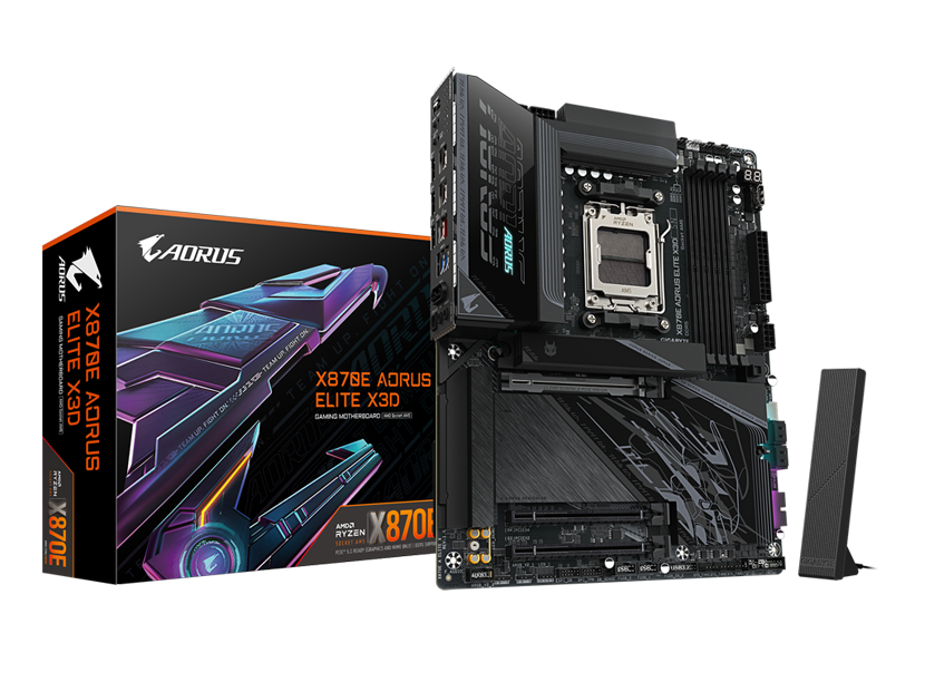 GIGABYTE X870E AORUS ELITE X3D AMD AM5 LGA 1718 ATX Motherboard